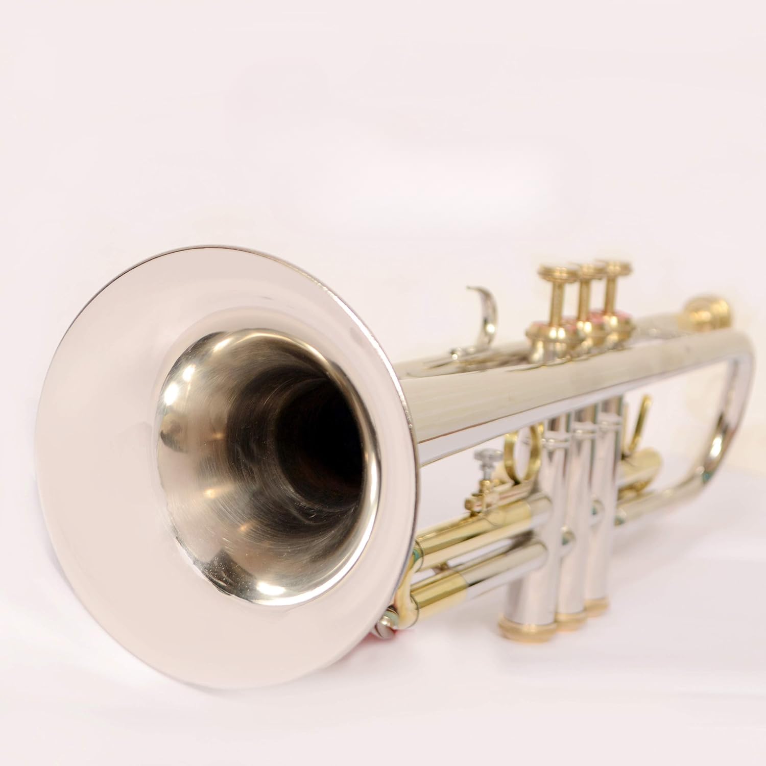 Tromba Bb Pitch con custodia rigida, molla, boccaglio e paio di guanti in design unico, qualità di esportazione per band da concerto, principianti, intermedi e professionisti