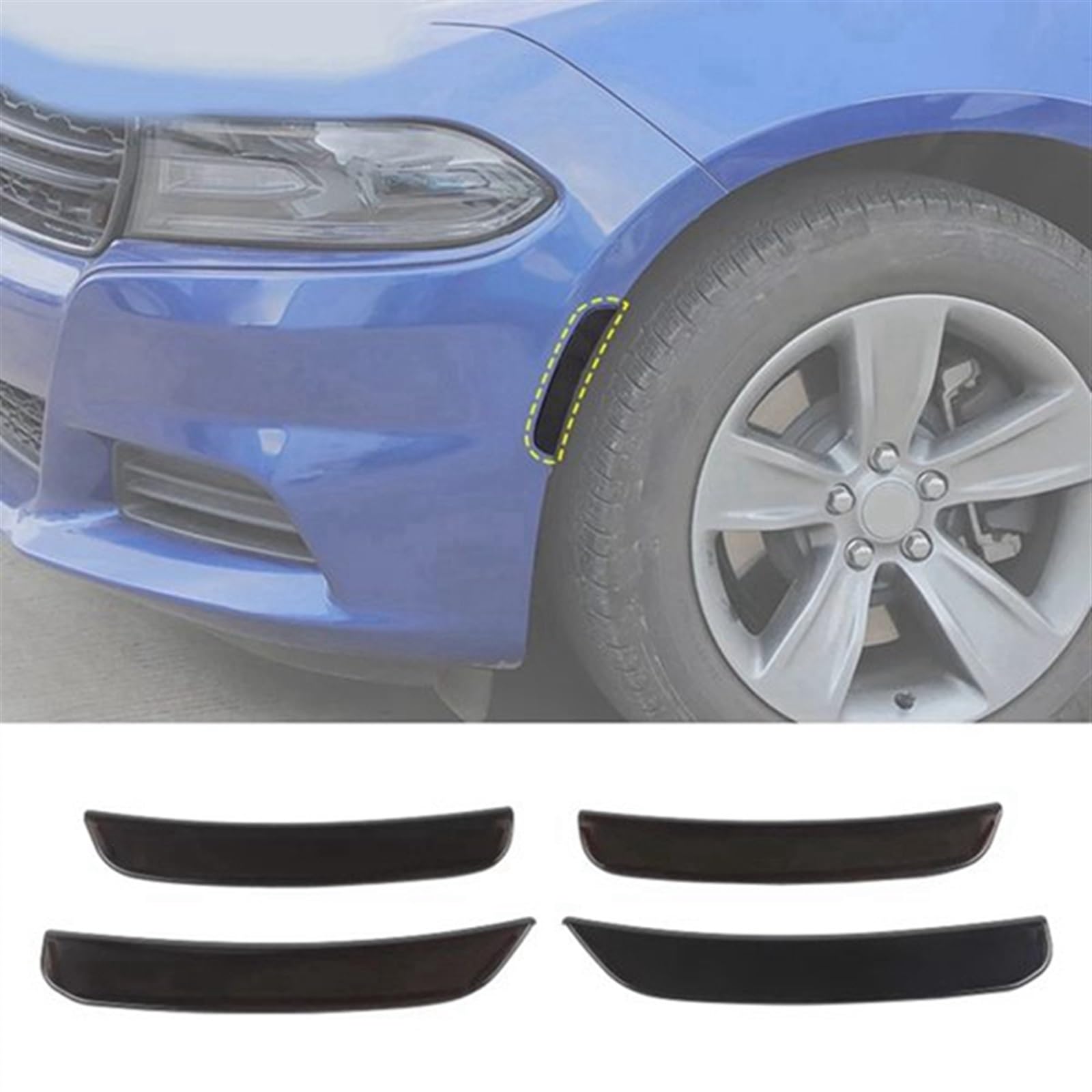 Luz Intermitente Compatible Con Dodge Para Charger 2015 2016 2017 2018 2019 2020. Cubierta Lámpara De Luz Ceja Para Rueda Delantera Y Trasera Coche, Embellecedor Cubierta De Señal Giro