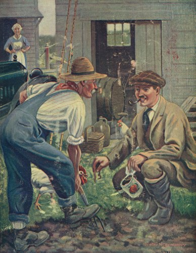 National Sportsman - Man Gathering Worms for