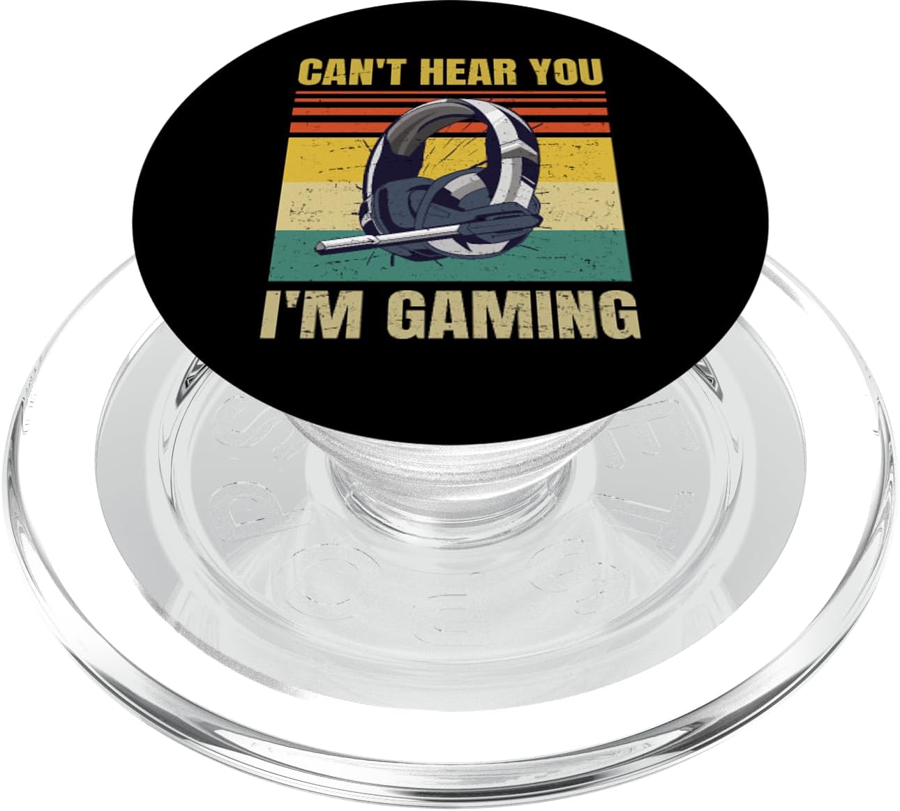 Funny Gamer Headset Can't Hear You I'm Gaming - Vintage PopSockets PopGrip for MagSafe