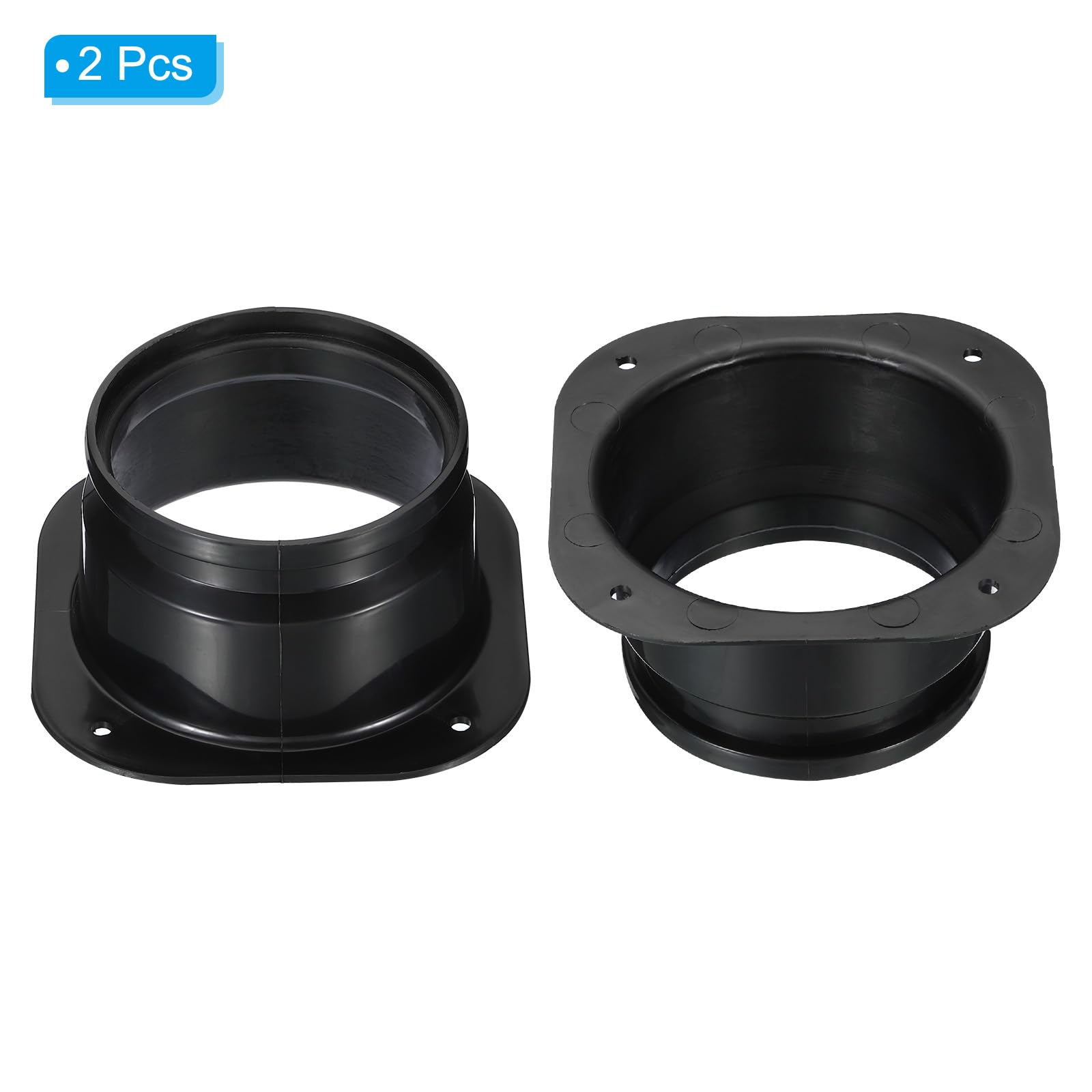 Trocknerentlüftungswandplatte Aus ABS-Kunststoff - 100 Mm, Schwarz - Für Lüftungsrohre & Wandmontage
