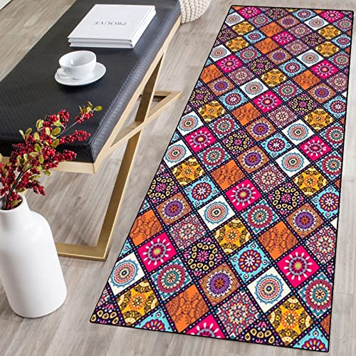 Tapis Cuisine Devant evier,tapis de couloir coloré,Lavable Doux Polyester Tapis D'EntréE Interieur Absorbant,Tapis de Passage ,Tapis de Couloir,Facile à Nettoyer - Différentes Dimensions Cover
