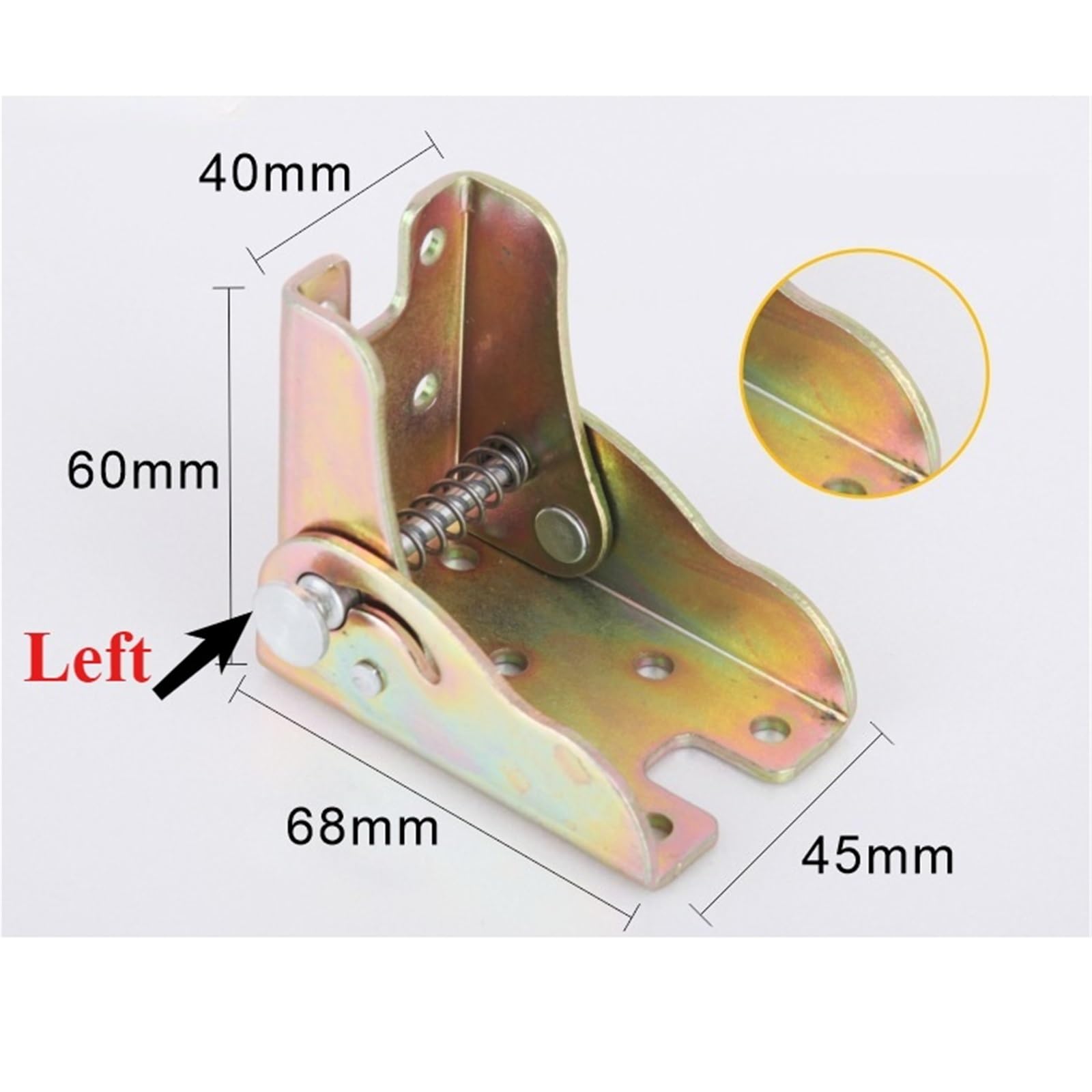 Bisagra de bloqueo plegable, 10 unidades, patas de mesa autoblocantes de 90 grados, extensión de silla, Multicolor(Gold Left)