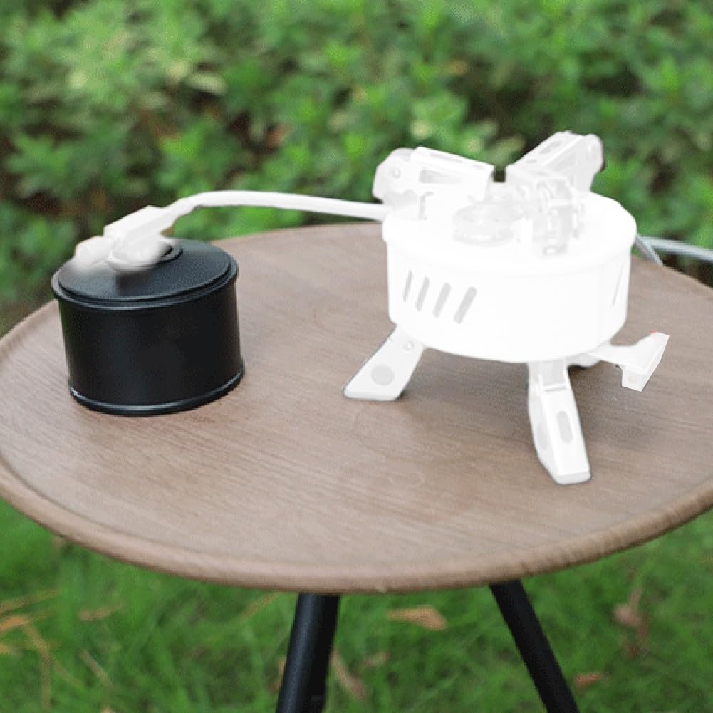 EasyByMall Lanterna a gas per campeggio, lampada a gas portatile per esterni, con contenitore da 100 g, valvola in rame e design a fiamma stabile, per escursionismo, illuminazione tenda