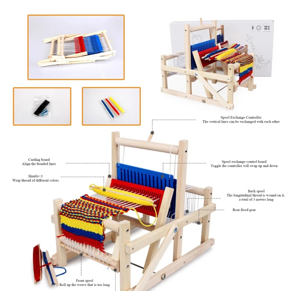 Kit de métier à Tisser pour Adultes débutants, Machine à Tisser à la Main, Multi-Artisanat en Bois, Grand métier à Tisser à Tricoter, Ensemble tissé tricoté à la Main
