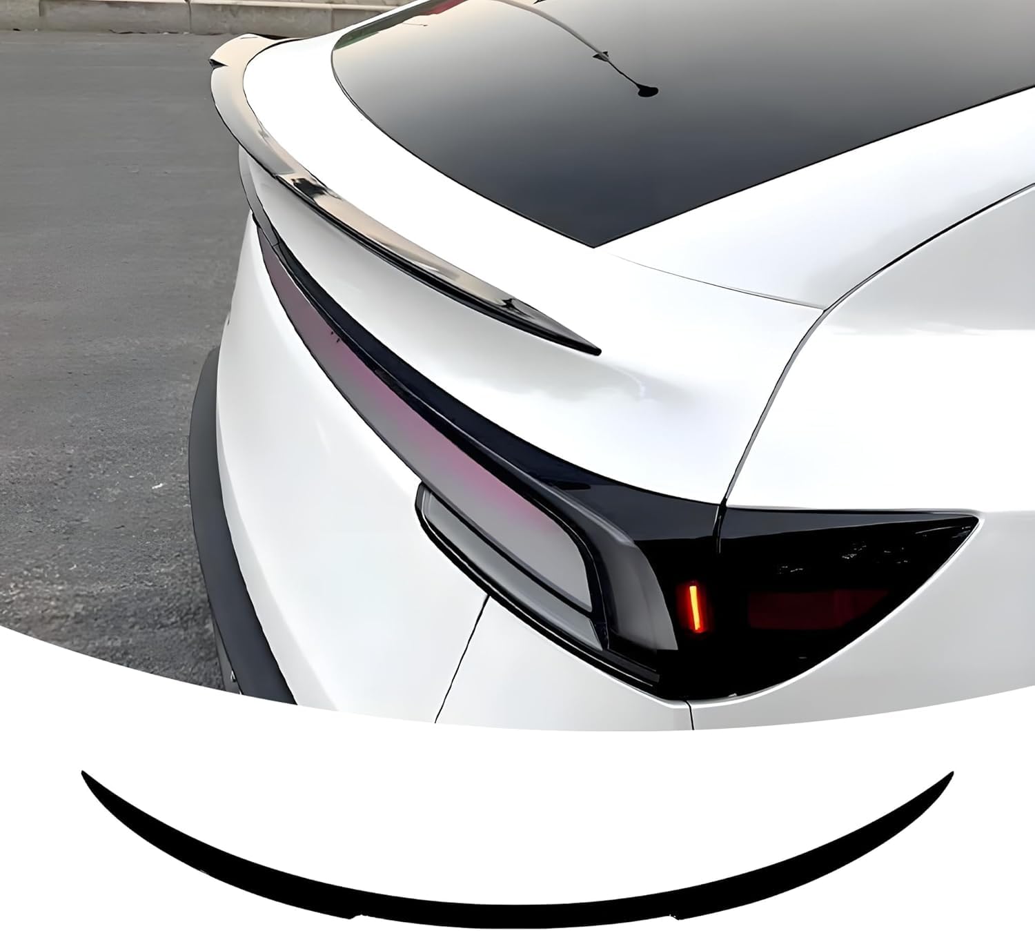 Aileron arrière de Voiture pour Tesla Model Y Juniper 2025 2026,Becquet Coffre Arrière Hayon Arrière détachées Automobiles diffuseur de Pare-Chocs