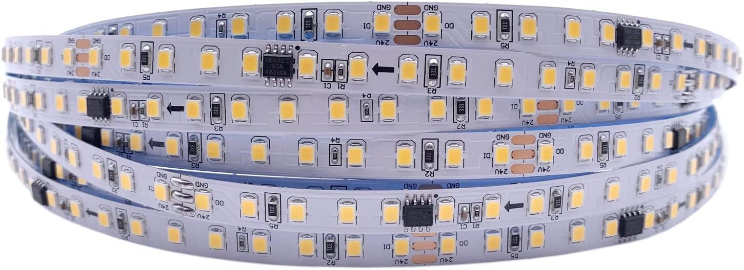 10M WS2811 2835SMD Horse Race LED Strip Running Water Light 120Leds/m with Backflow Marquee White Nature Warm White DC24V Home Decor (24V 10M Warm White 3000K)