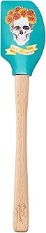 Tovolo Day of the Dead Wood Handled Spatulart Spatula for Food and Meal Prep, Baking, Mixing & Turning