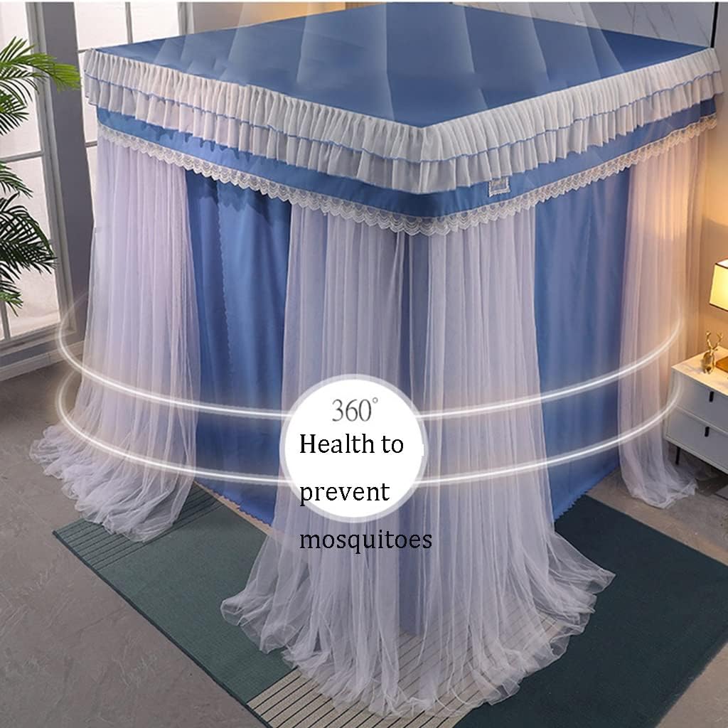 Bed Canopy Bedroom Bed Canopy, Blackout Dustproof Mosquito Net/Bed Curtain, with Bracket, Easy to Install and Remove (Color : A5 150X200X200Cm)