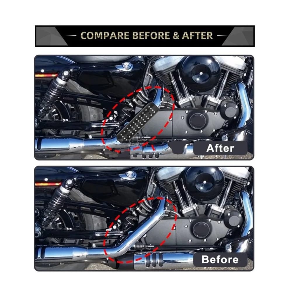 Cubierta Escudo térmico Cubierta De Protección Térmica para Tubo De Escape Universal De Motocicleta, Protector De Silenciador, Accesorios para para para