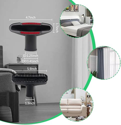 Miniatura 4 de Paquete de 10 accesorios de vacío para accesorios de aspiradora de tienda, accesorios de vacío de 1 14 pulgadas con cepillo de piso de madera dura,