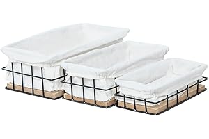 KINGWILLOW Wire Storage Baskets with Liners