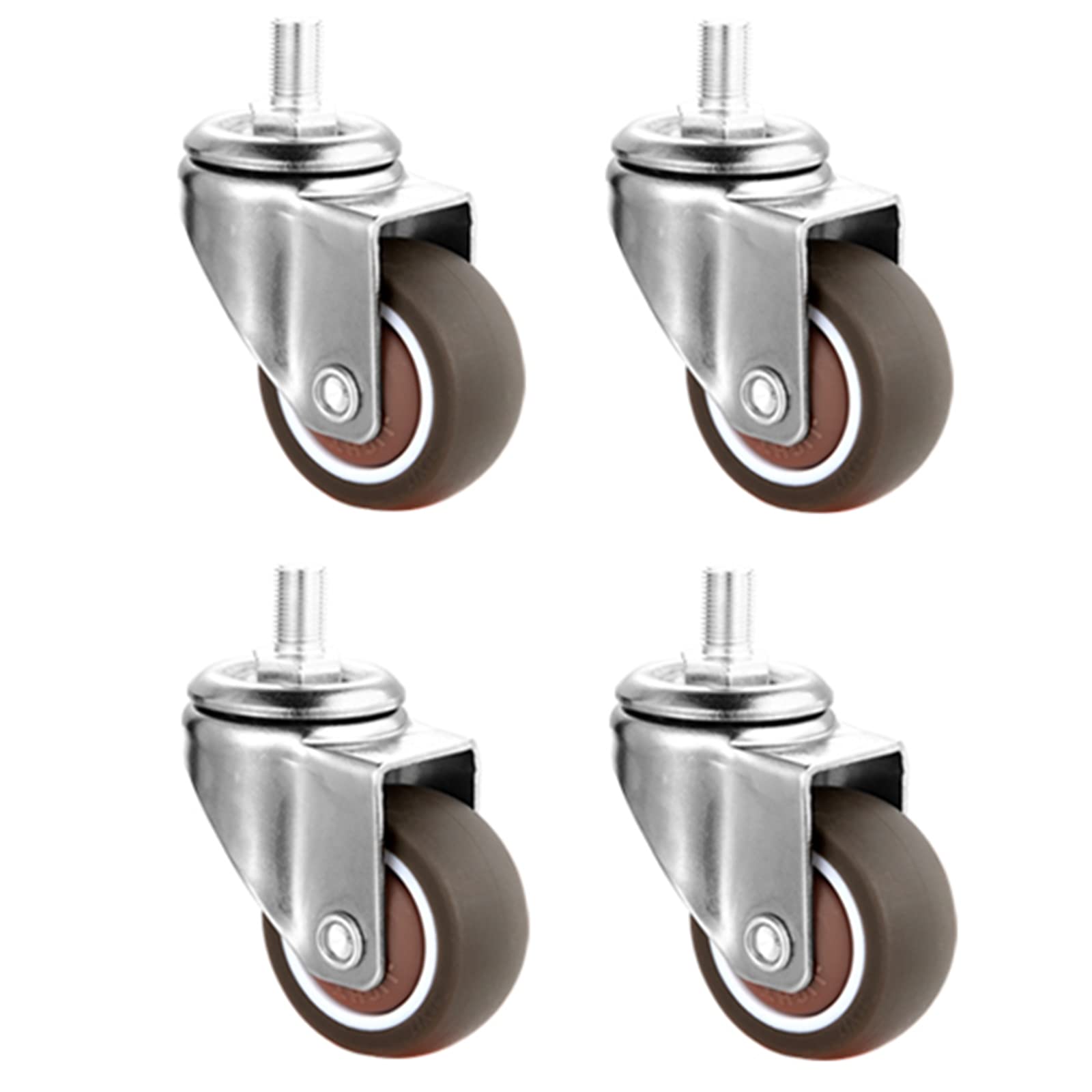 12PZ RUOTA MOBILE IN GOMMA DIAMETRO 50 CON PERNO FILETTATO 8 MM MASCHIO - Foto 3