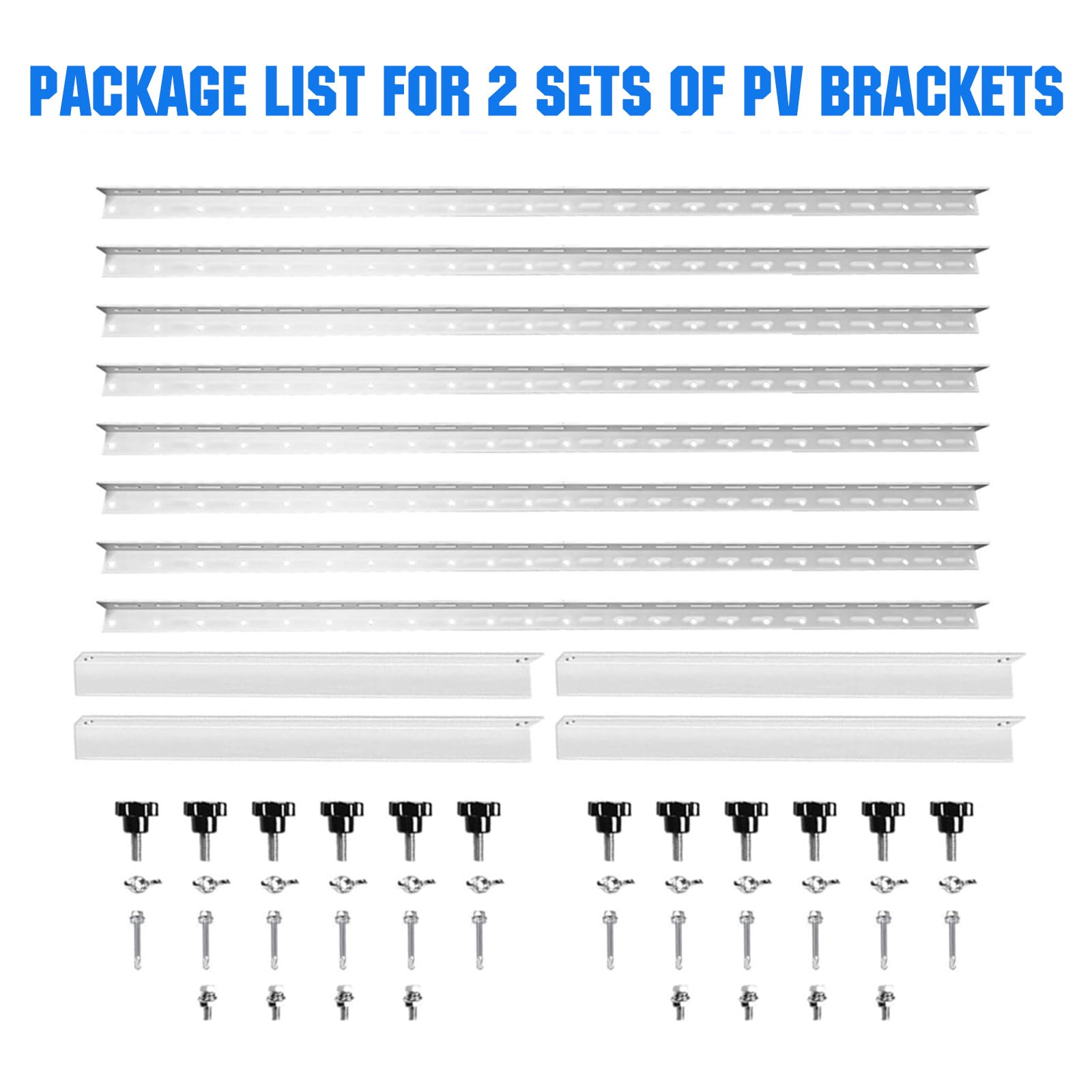 Soportes para panel solar, 2 juegos de 114 cm ajustables con patas plegables inclinables, adecuados para 2-4 piezas de 180 200 300 400 500 vatios de panel solar para techo, RV, barco y fuera de la red