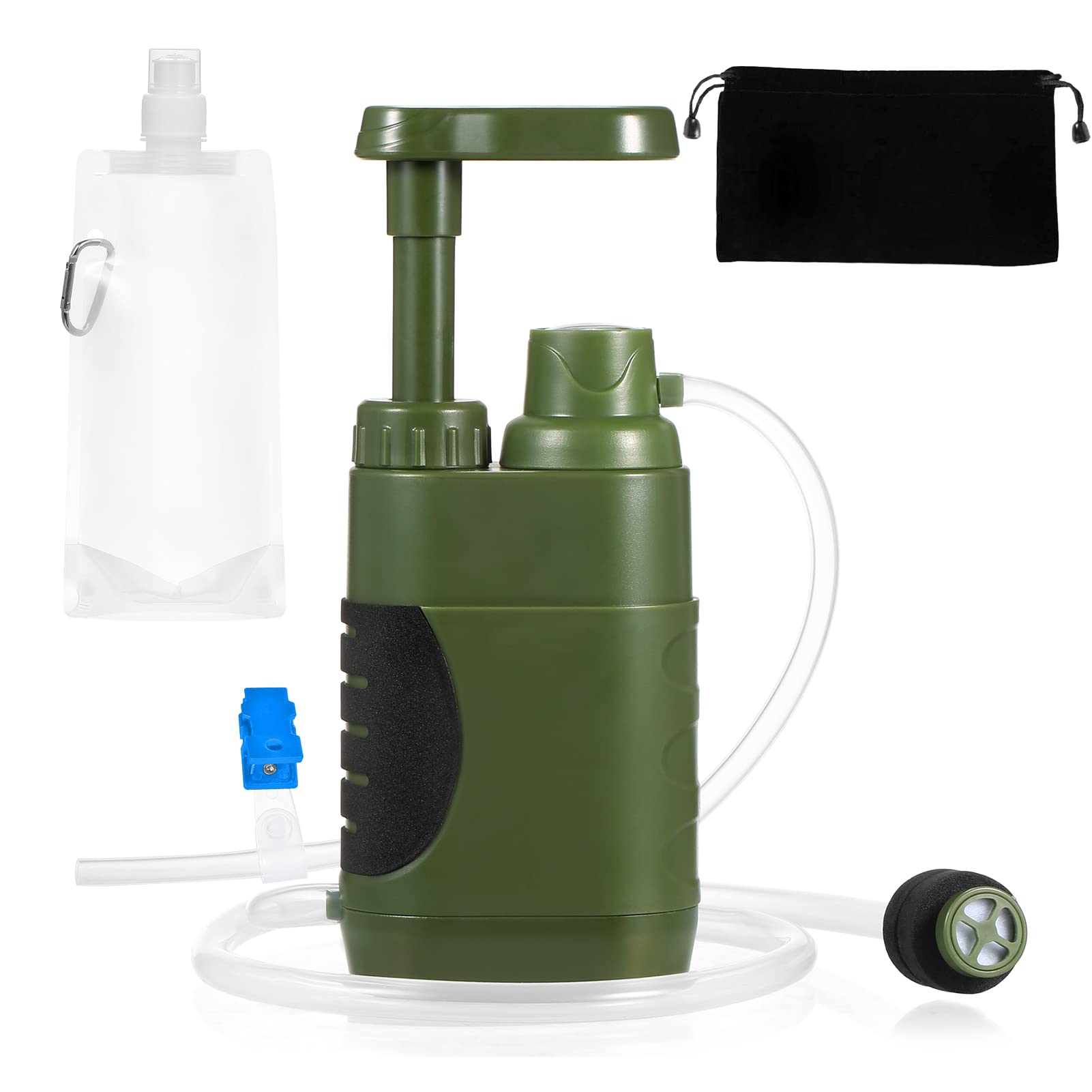 Lixada Filtri Kernel Purificatore, Filtro Acqua Esterno Sistema, Personale Filtro Acqua Acqua di Ricambio Filtro Acqua Paglia Acqua per Escursionismo, Campeggio, Situazione di Emergenza Rimuove