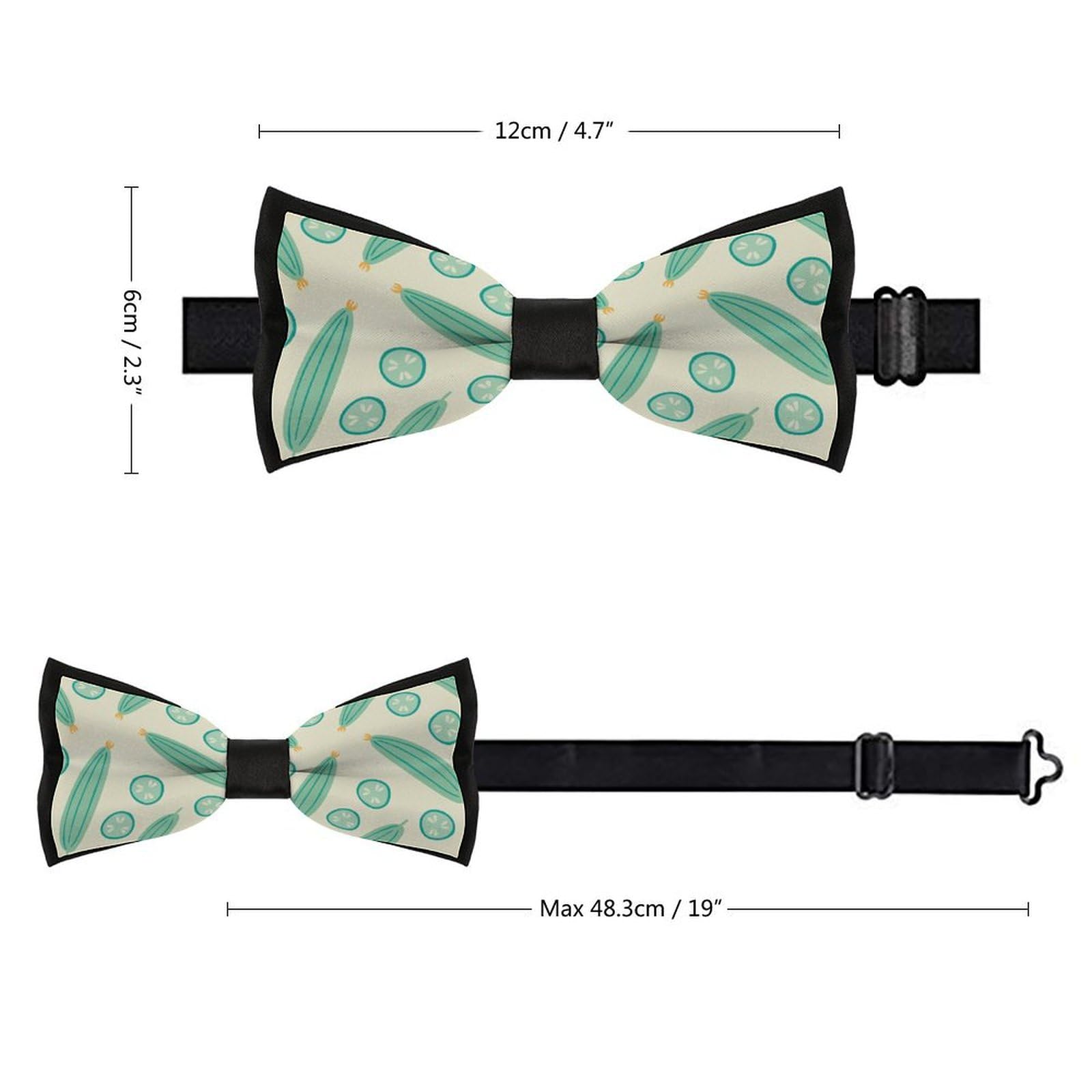 GoasNei Cucumber Pattern(3) Bow Tie for Men Adjustable Necktie Funny Tie Neck Ties for Weddings Party