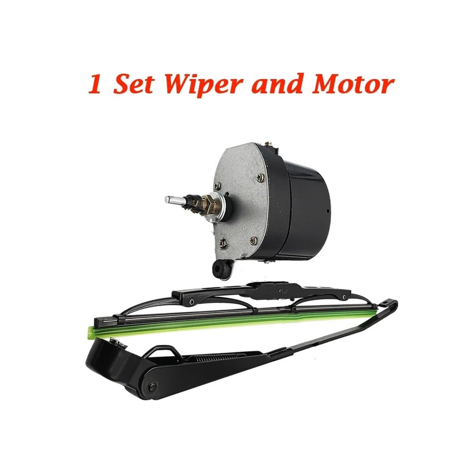 Moteur d'essuie-glace arrière Moteur D'essuie-glace 12V Ou Bras Avec Lame, Pour Willis, Pour Jeep, Tracteur 01287358, 7731000001, 0390506510(1Set Wiper and Motor)