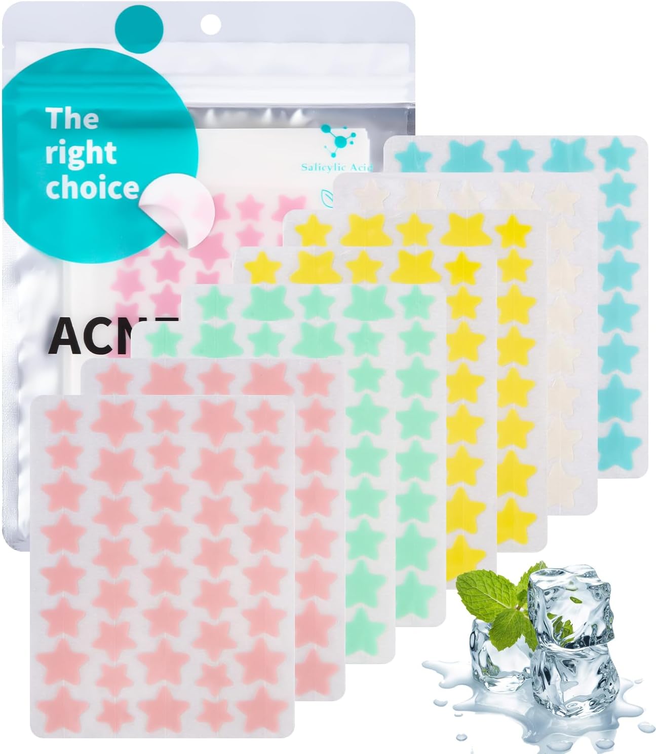 Pimple Patch sterren 320 stuks,patches acne,onzichtbaar absorberend,gebruikt eenmaal daags nacht,voor gezichtsanti CNE behandeling,rijk aan olie en salicylzuur,2-in-1 acne pleisters voor dag en nacht