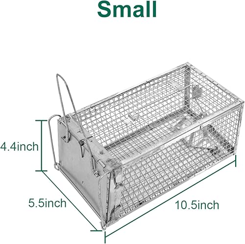 Miniatura 2 de SZHLUX - Trampa para ratas, trampas para ratones que funcionan para interiores y exteriores, jaula para roedores pequeños - ratones, voliadores,