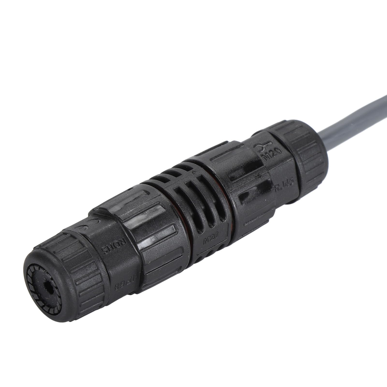 Cable de Extensión de 75 Pies, Cobre Blindado Impermeable para Satélite Rectangular V2, Uso en Interiores y Exteriores, Gris, 1 Paquete