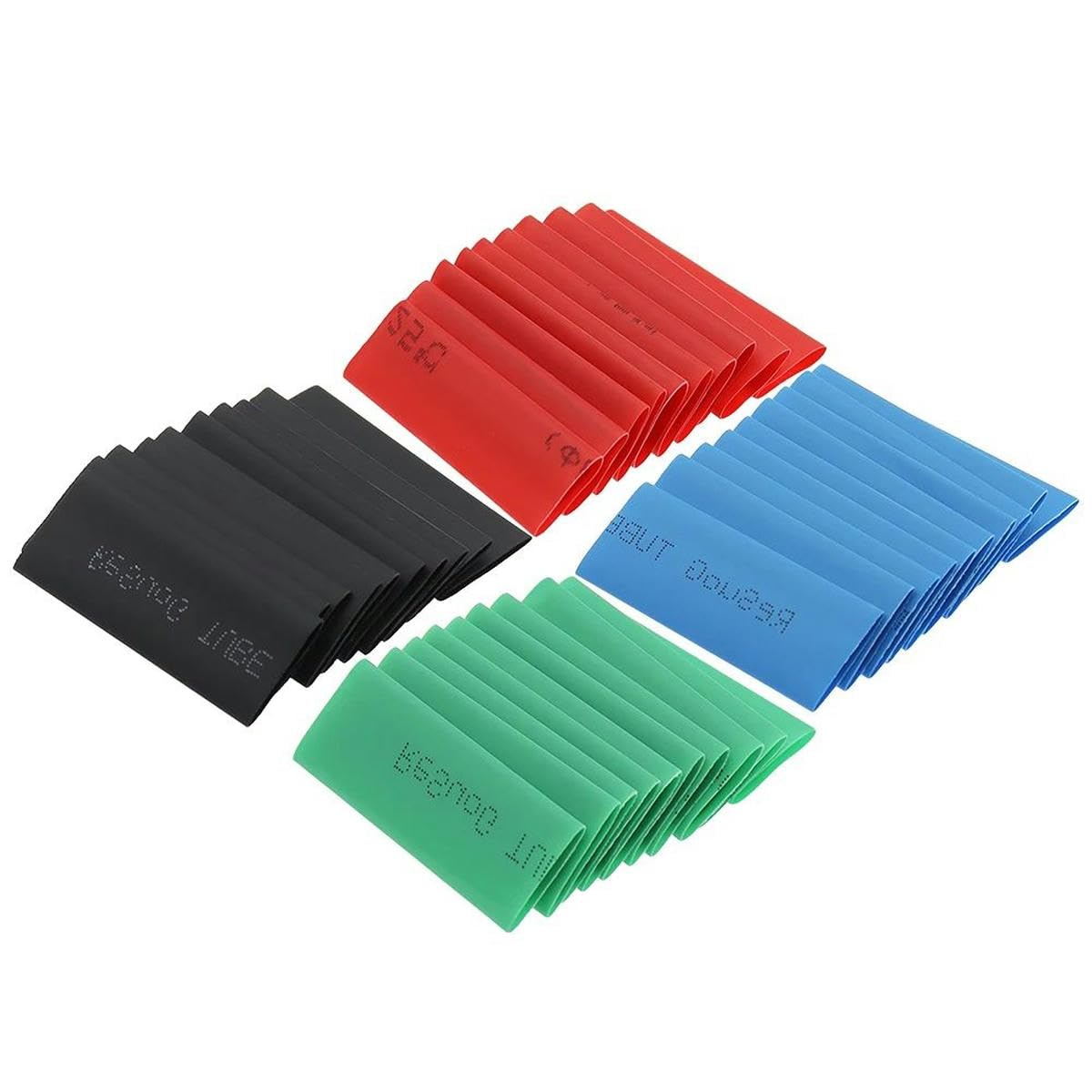 Tubo termorestringente per canna da pesca, Set di guaine termorestringenti in poliolefina, confezione da 127/164/328/530 pezzi, guaine isolate for cavi metallici assortiti, 8 misure(530pcs)