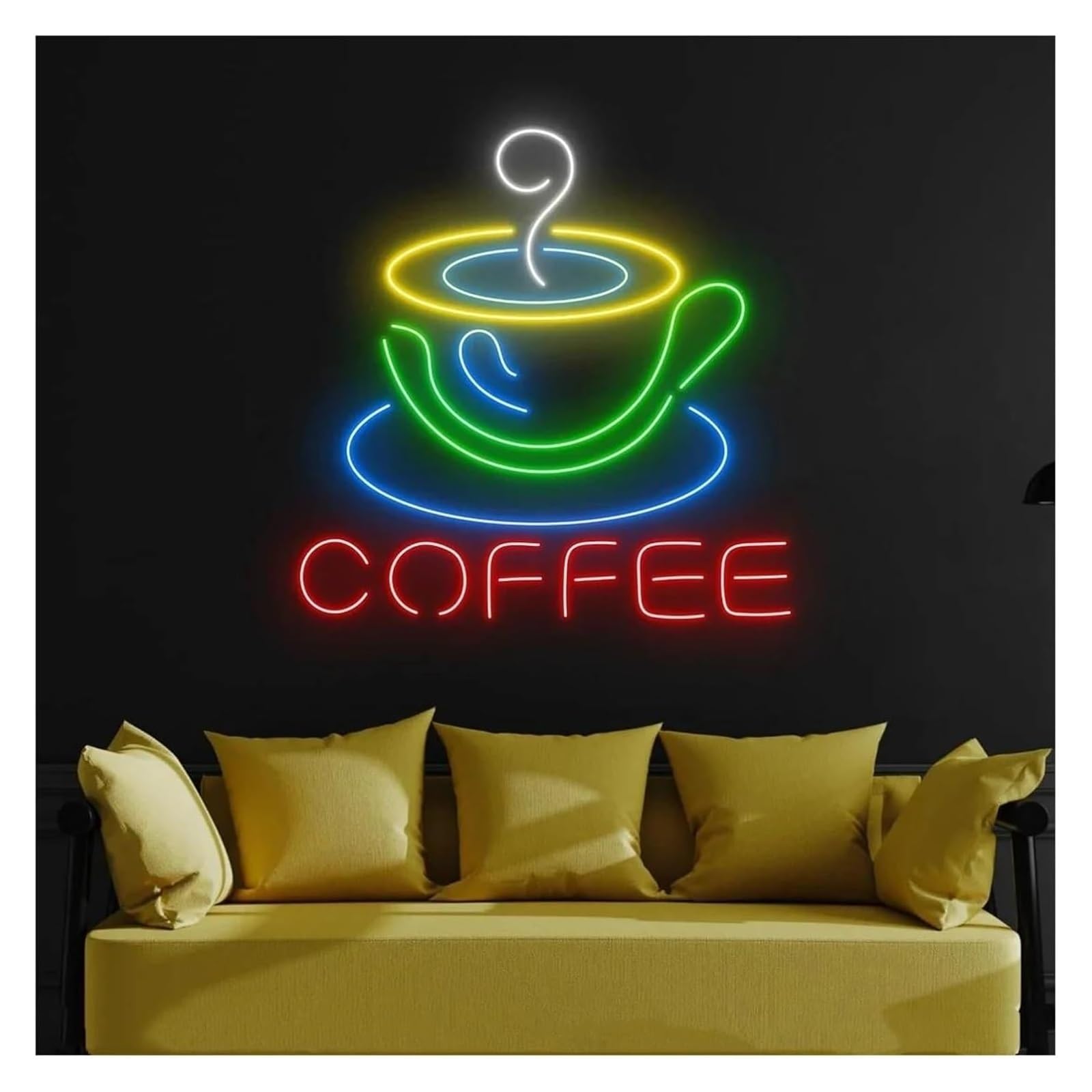 Lampe Néon Pour enseigne au néon Café avec tasse lumineuse pour club Bureau Hôtel Magasin Mariage