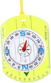 Magnetic Compass with Portable Maps, Compass with Adjustable Declination for Orienteering and Survival Mountaineering or Hiking Essential,G22