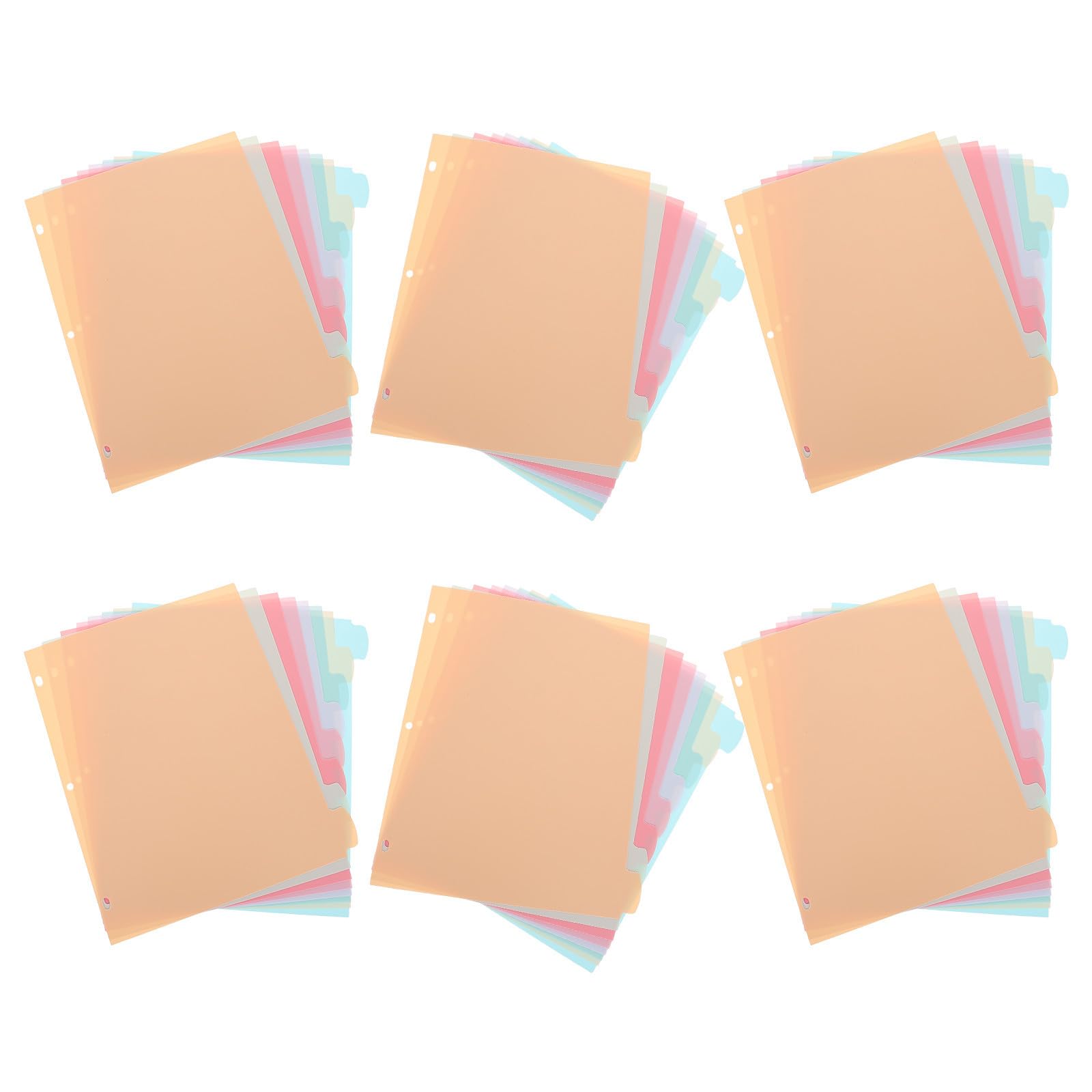 Lurrose 48 Piezas Divisor Resistente Sueltas de Archivador de Colores Separador para para Organización Oficina y Escuela