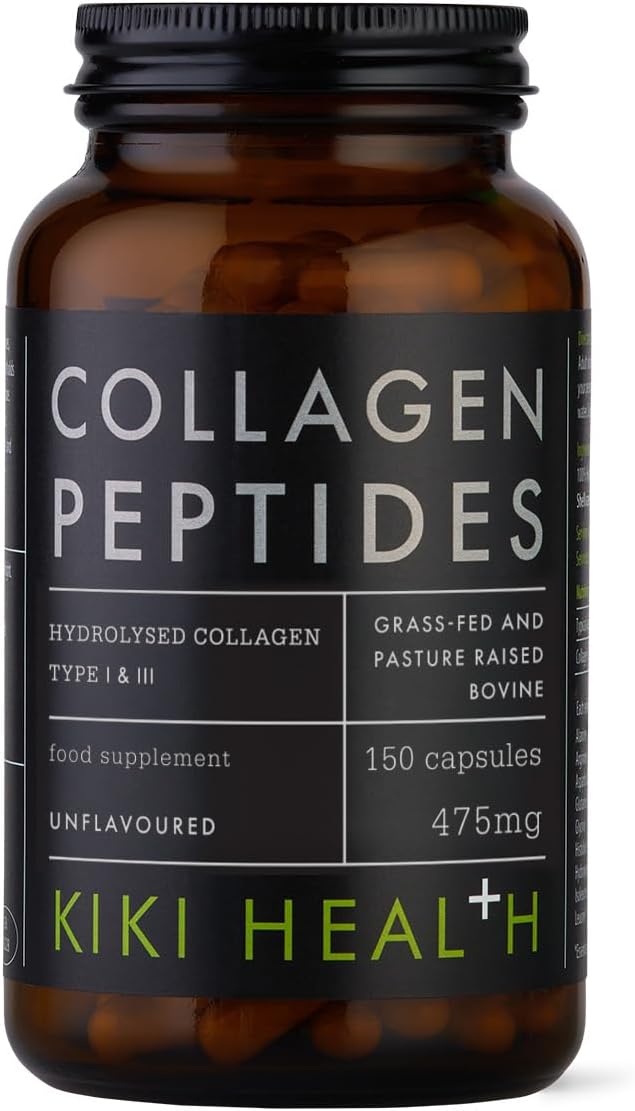 KIKI Health Bovine Collagen Peptides Capsules | 100% Hydrolyzed Supplement for Healthy Skin, Nails, Hair, Bones & Joints | Pure Unflavored Paleo & Keto-Friendly Supplements – 150 Vegicaps