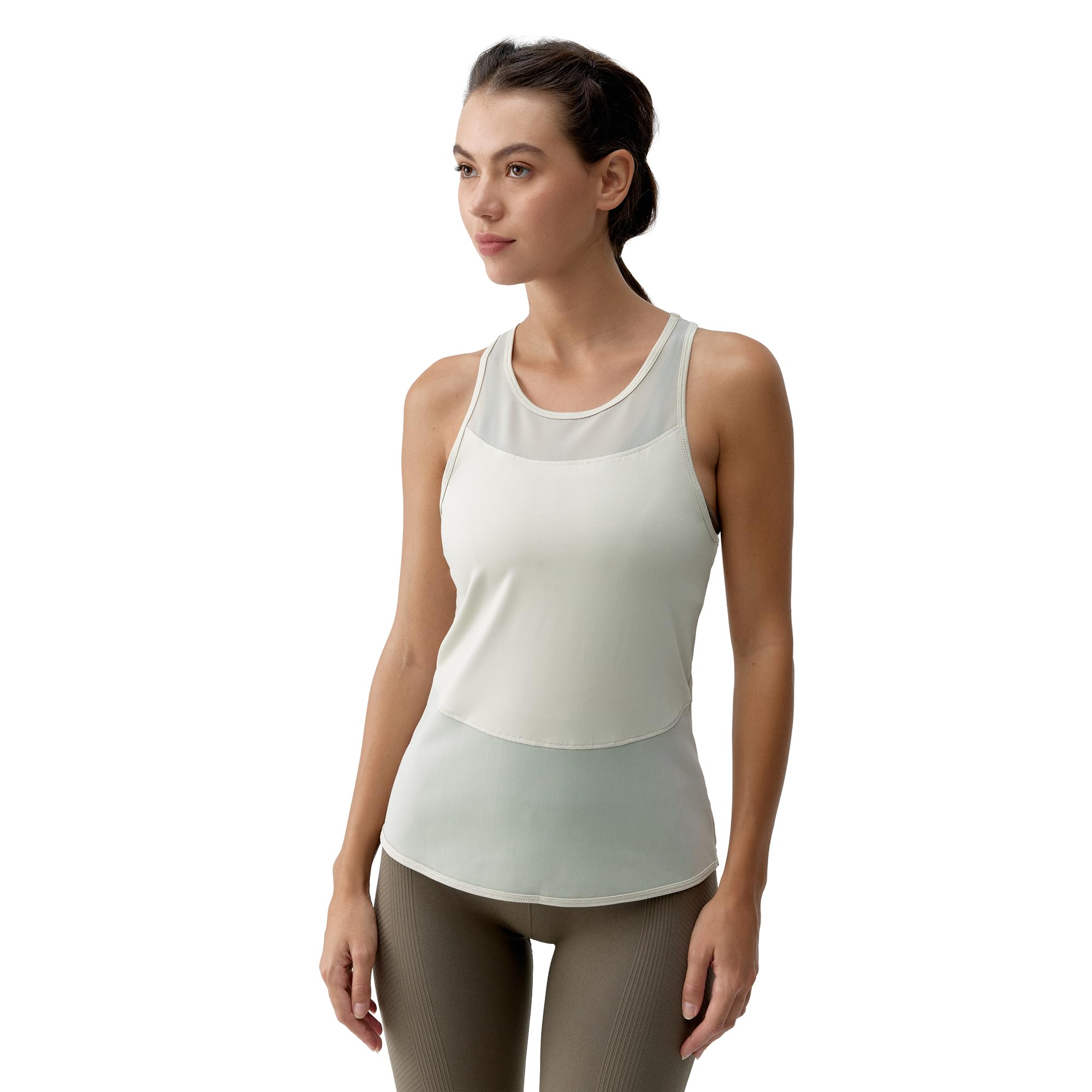 BORN Koszulka Damska Kiava Performance Sporty Z Okrągłym Dekoltem, Bez Kieszeni, Oddychający, Zaokrąglony Dół, Z Lejącego Materiału, Trening, Bieganie, Fitness, Joga