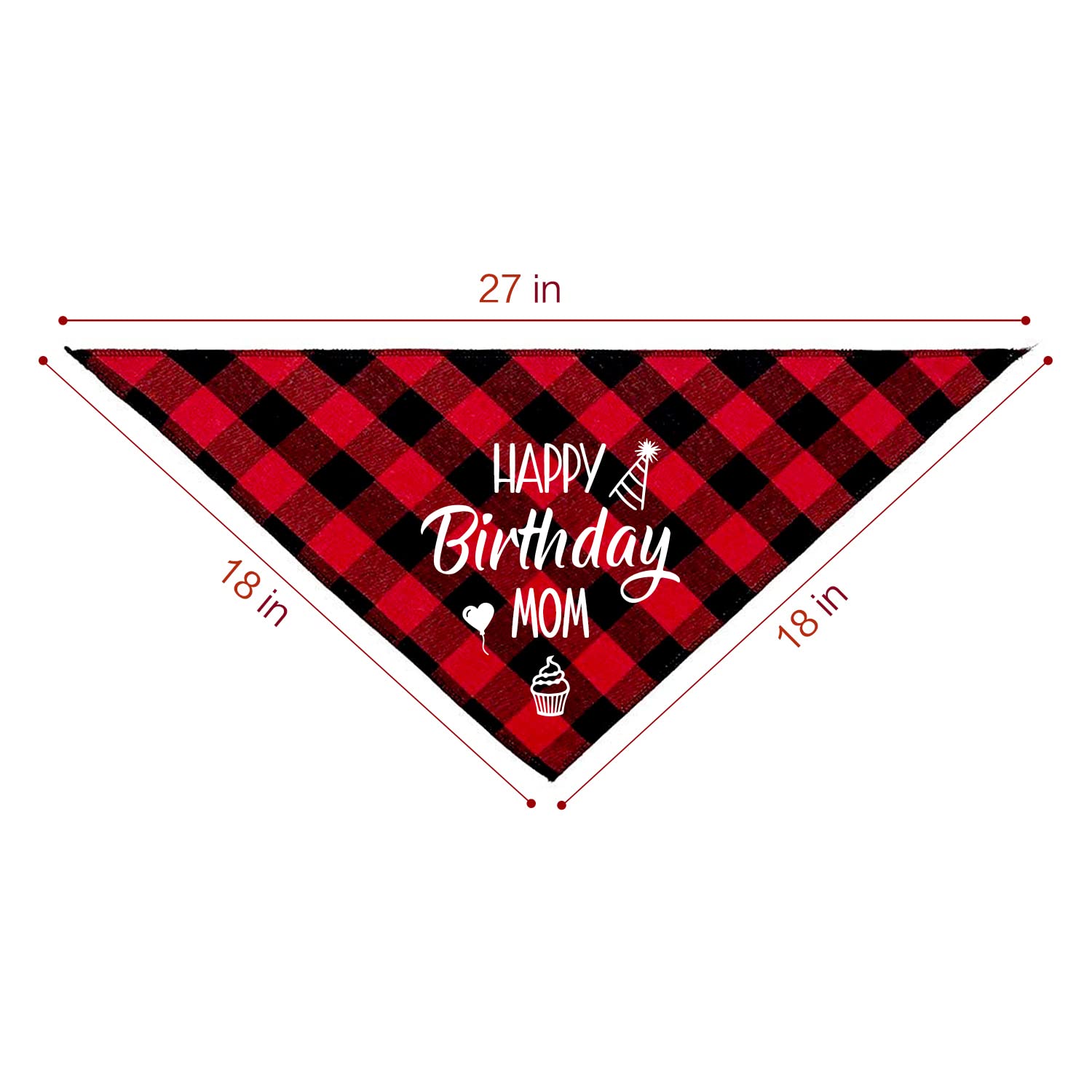 Happy Birthday Mommy Hundehalstuch – Rotes Dreieckstuch Für Hunde & Katzen