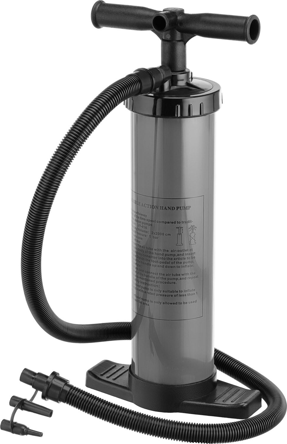 Pompa manuale doppia azione Outtec 2x1400 ml – Gonfiatore manuale per SUP, materassini, gommoni e piscine – Compatta e portatile, senza elettricità