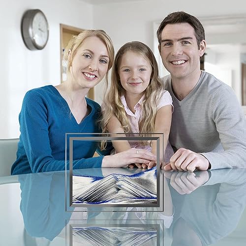 Miniatura 6 de Laenshi Feili - Cuadro artístico de arena en movimiento de mar profundo, dinámico, 4D, paisajes de arena, para oficina, escritorio, decoración