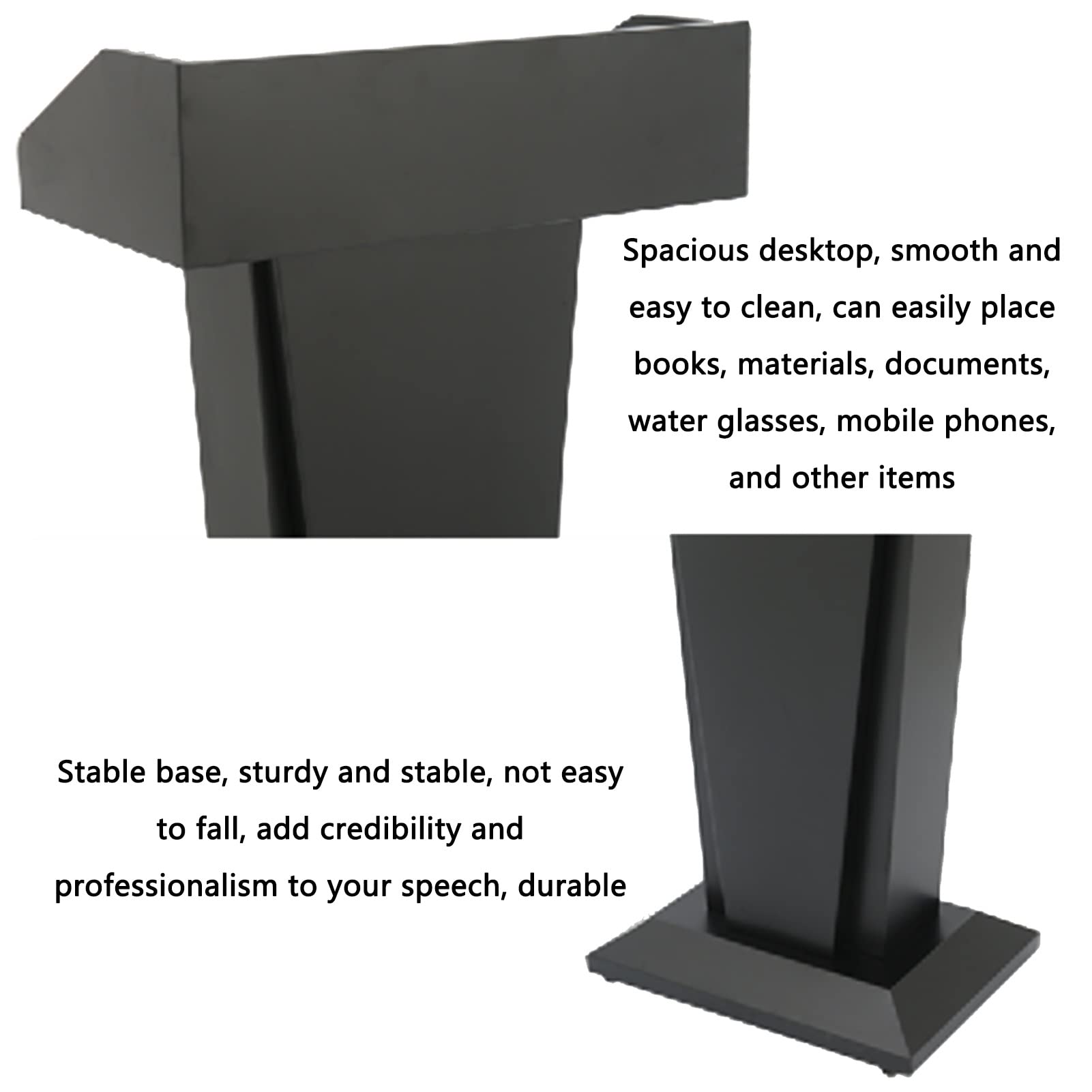 Professionale In Acciaio Inox Portatile Leggio 60 x 36 cm Conferenza Lettura Stand per Chiesa Maria Ufficio Concerti Durevole & Design Elegante