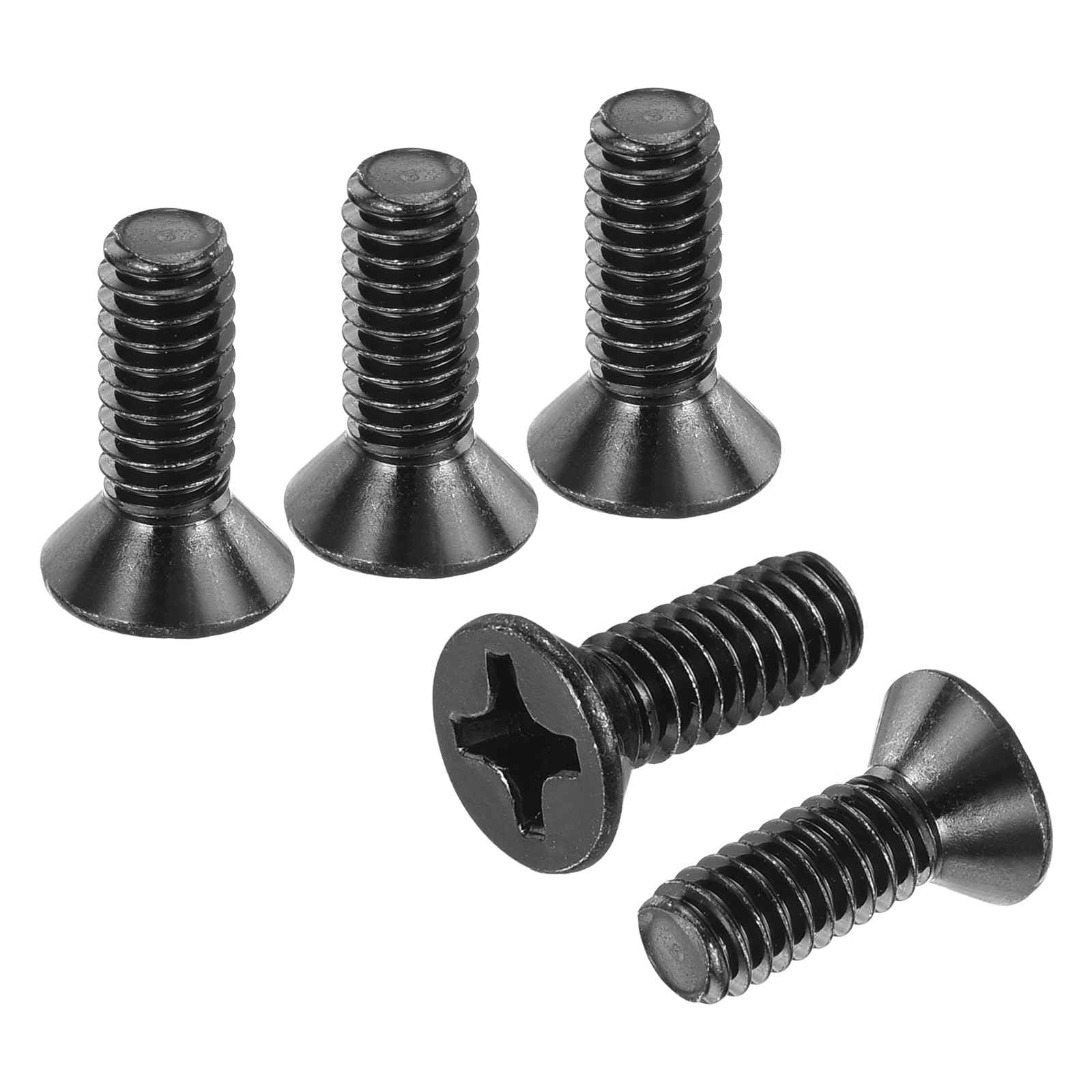 DTGN M4-0.7x35 Flat Head Countersunk Machine Screws - 25pcs - Good for Furniture and Machinery - 304 Stainless Steel Phillips Machine Screws Bolts - Black Oxide Finish — image 1
