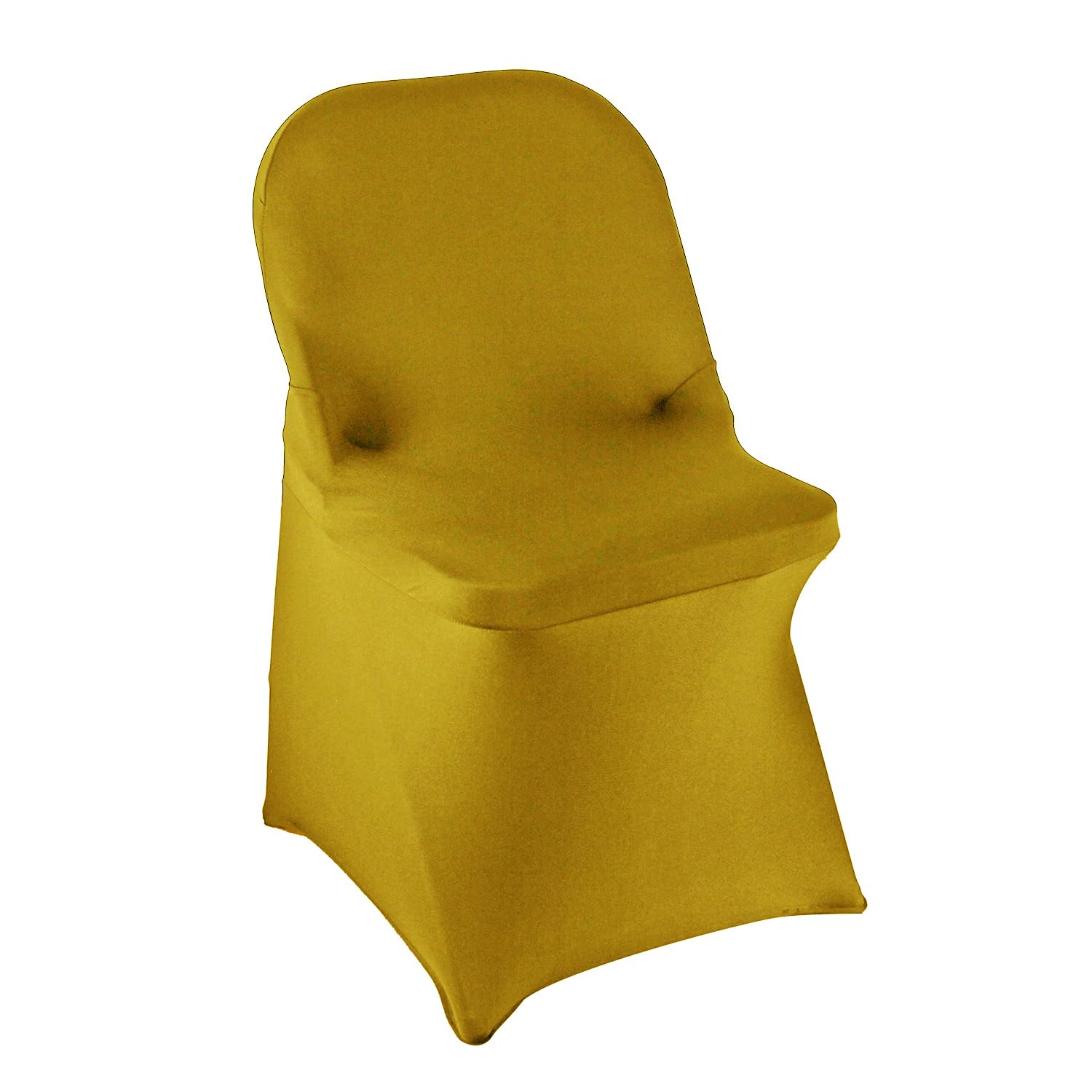 WELMATCH Gold Spandex Folding Chair Covers 50 PCS