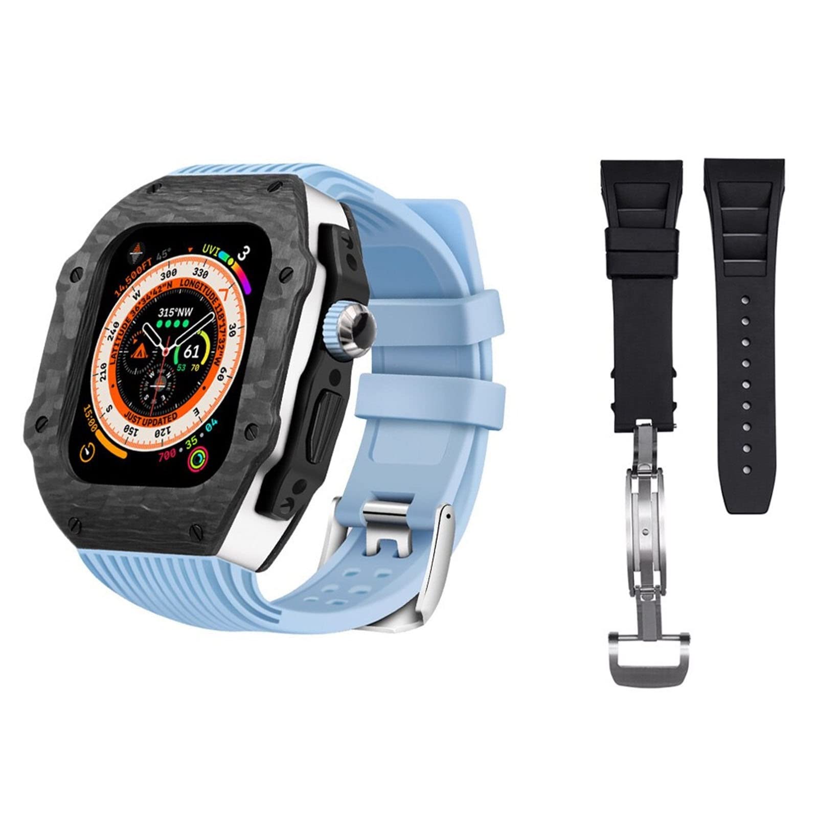 アップルウォッチ  Ultra 49mm用ケースカーボンファイバー カスタム Amazon.co.jp: GUODONGMEI Apple Watch Ultra用 49mm カーボン