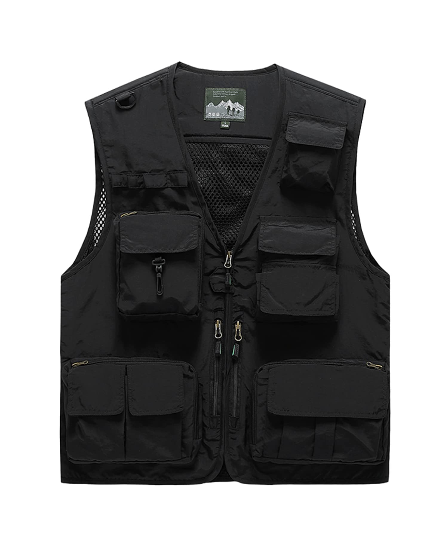 Gilet D'extérieur pour Homme Gilet de Pêche avec Multi-Poches Léger Respirant à Séchage Rapide Veste Sans Manches Vêtements Veste de Sport Photographie Camping Chasse Gilets