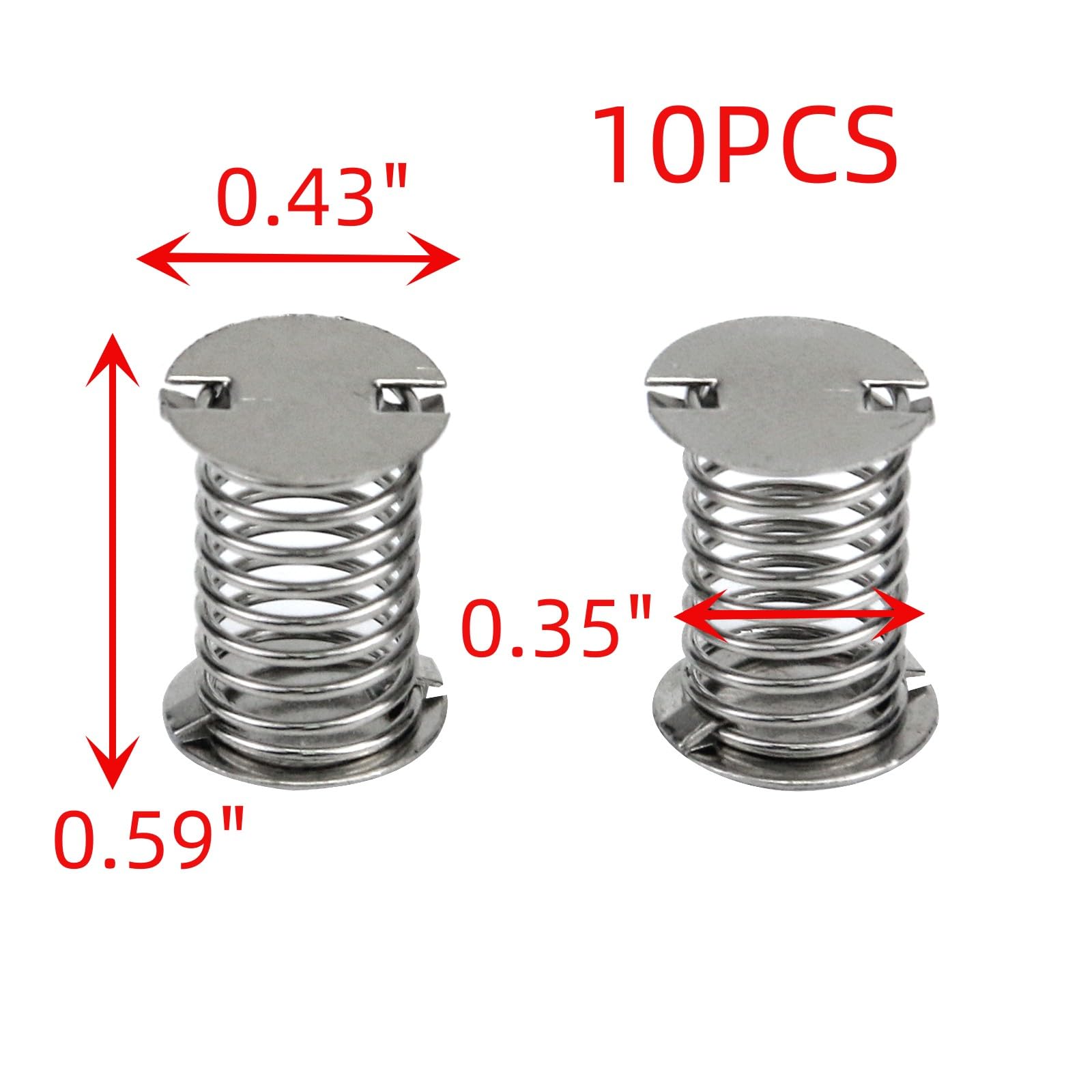 0.59"×0.43" Metal Spring Base Spiral Wobbles Spring 10PCS — Amazon image 2