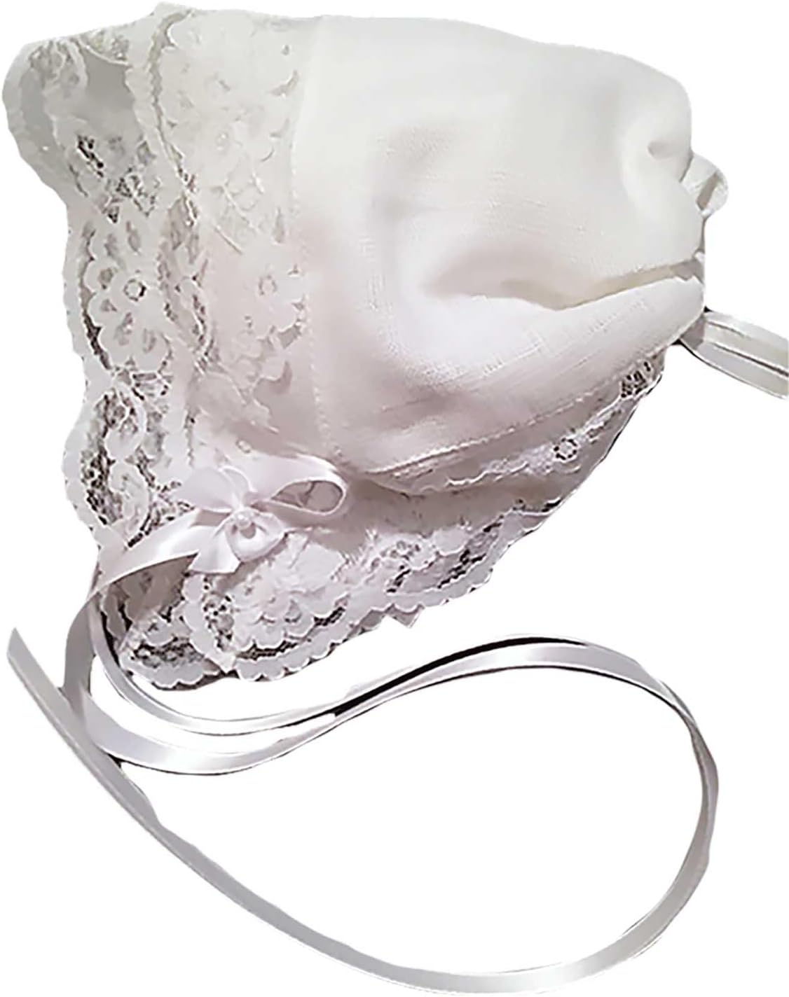 Bridal Lace Linen Keepsake Handkerchief Bonnet