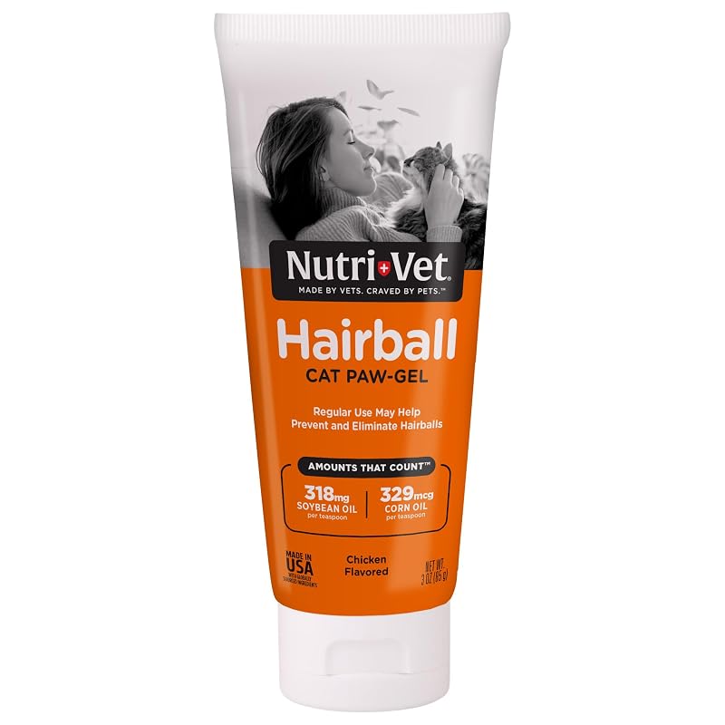 Gel para bolas de pelo para gatos Nutri-Vet com sabor de frango, 85 g