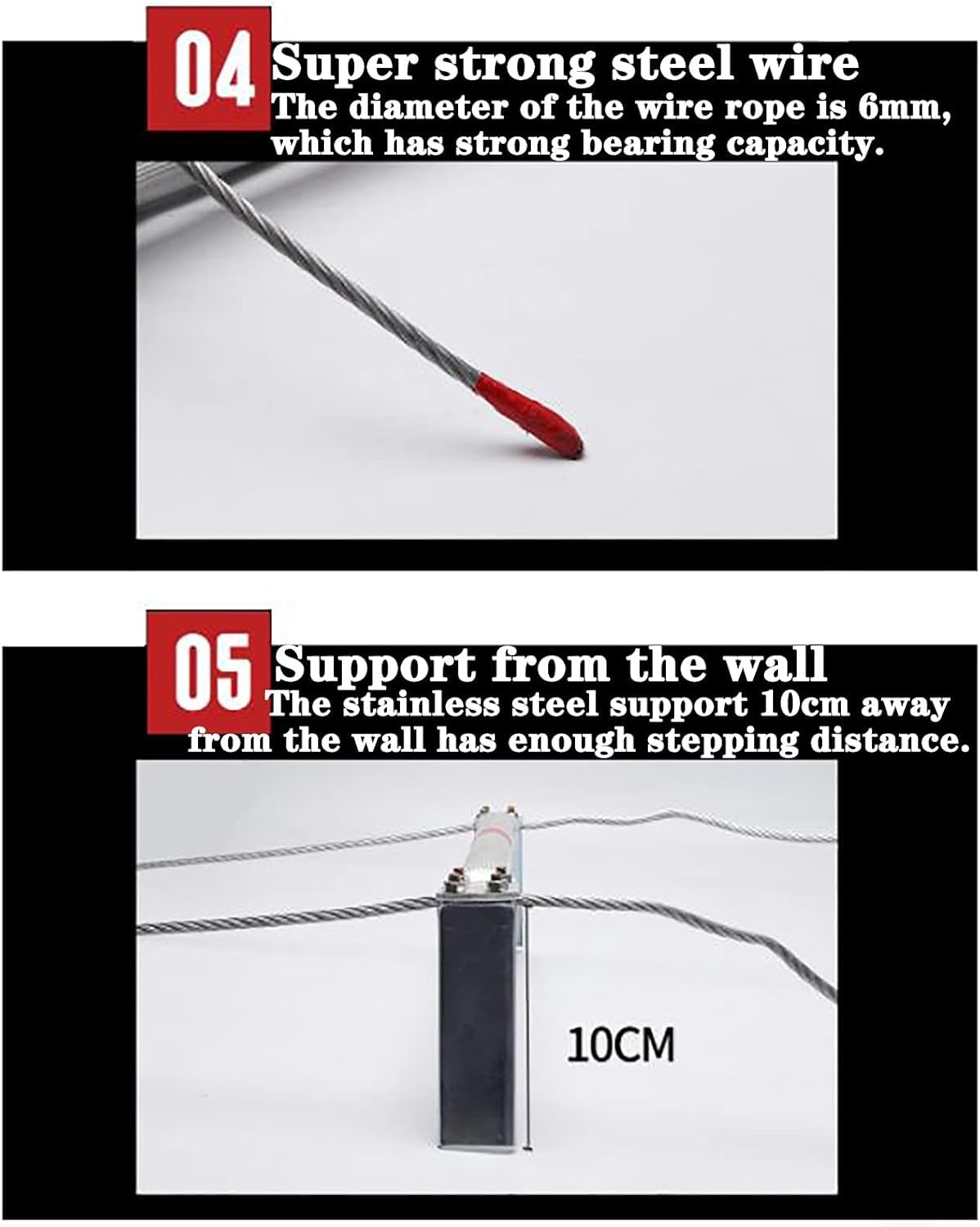 Drabina linowa, drabina ratunkowa, stop aluminium, drabina przeciwpożarowa, drabina bezpieczeństwa, trudnopalna, ognioodporna drabina ratunkowa, nośność do 420 kg (15 m)