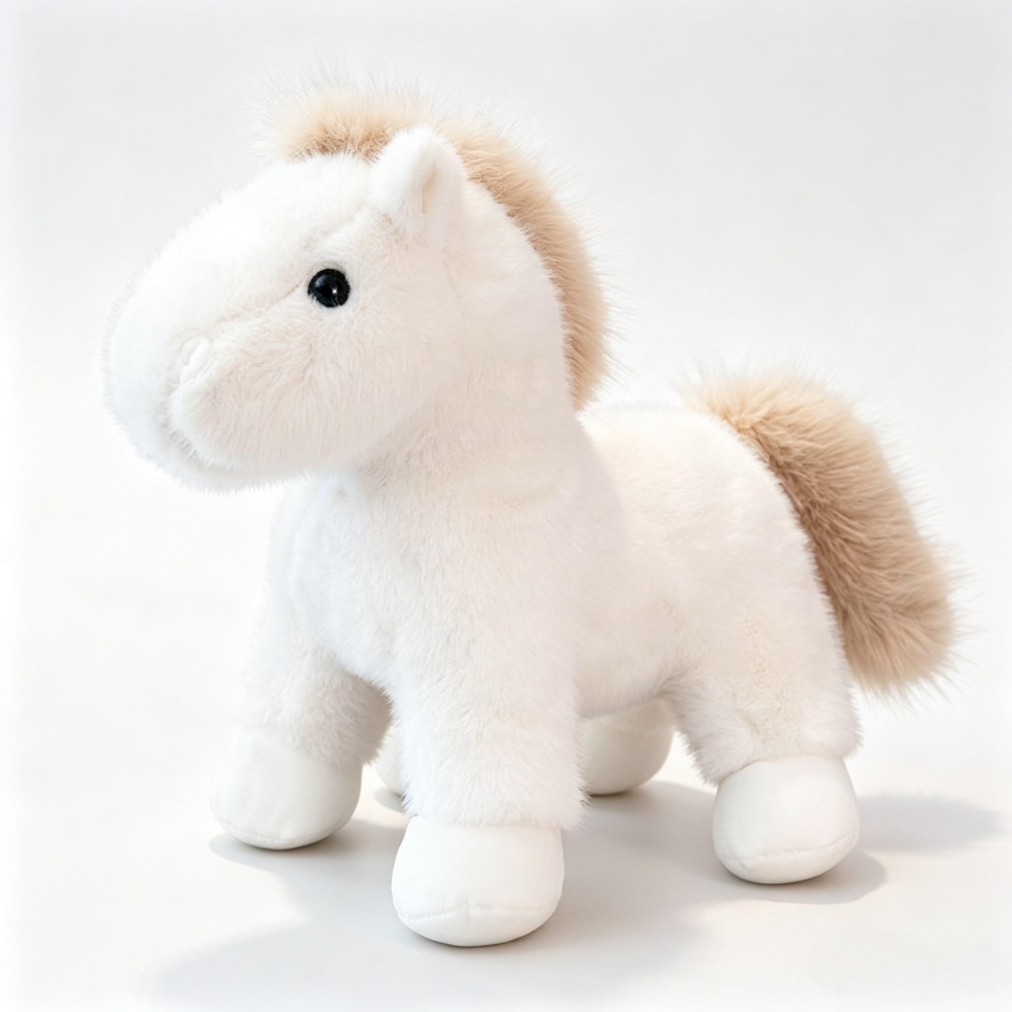 AKAMAS plush horse doll, 8-inch realistic stuffed animal pony