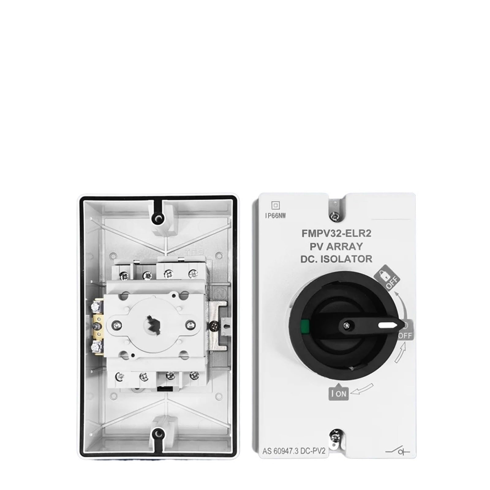 Interruttore automatico fotovoltaico DC 1200V 32A IP66 impermeabile solare con maniglia rotante interruttore sezionatore rotativo