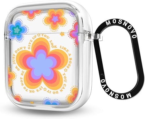 Miniatura 268 de MOSNOVO Funda protectora transparente para AirPods Pro 3, con anillo de metal duro de lujo de doble capa a prueba de golpes, diseñado para AirPods