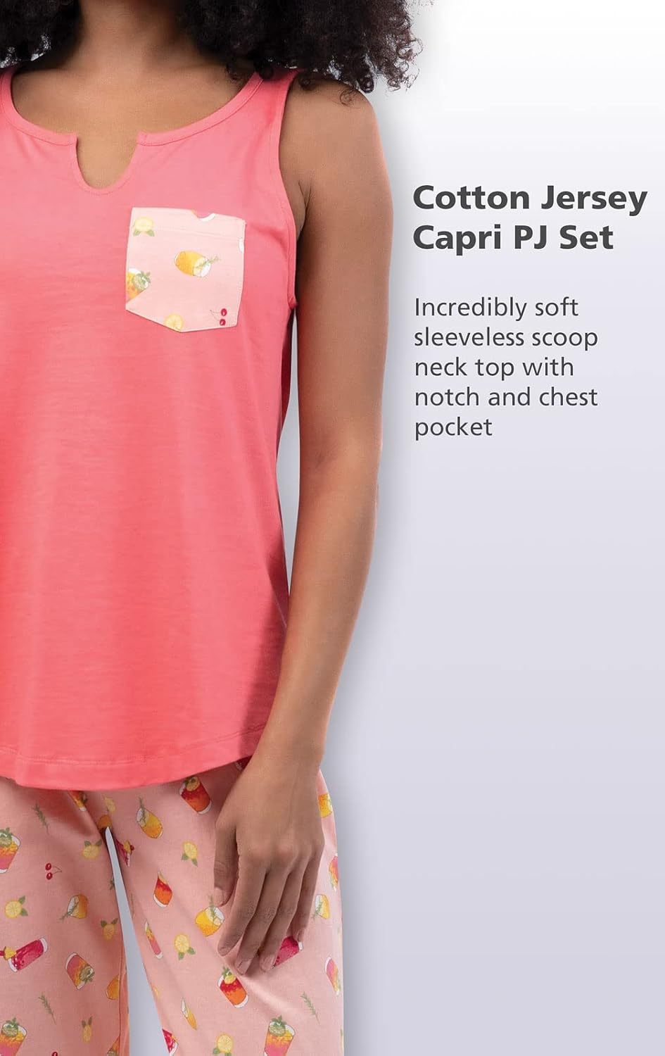 PajamaGram Womens PJs Sets - Ladies Pajamas Capris 100% Cotton - Image 3