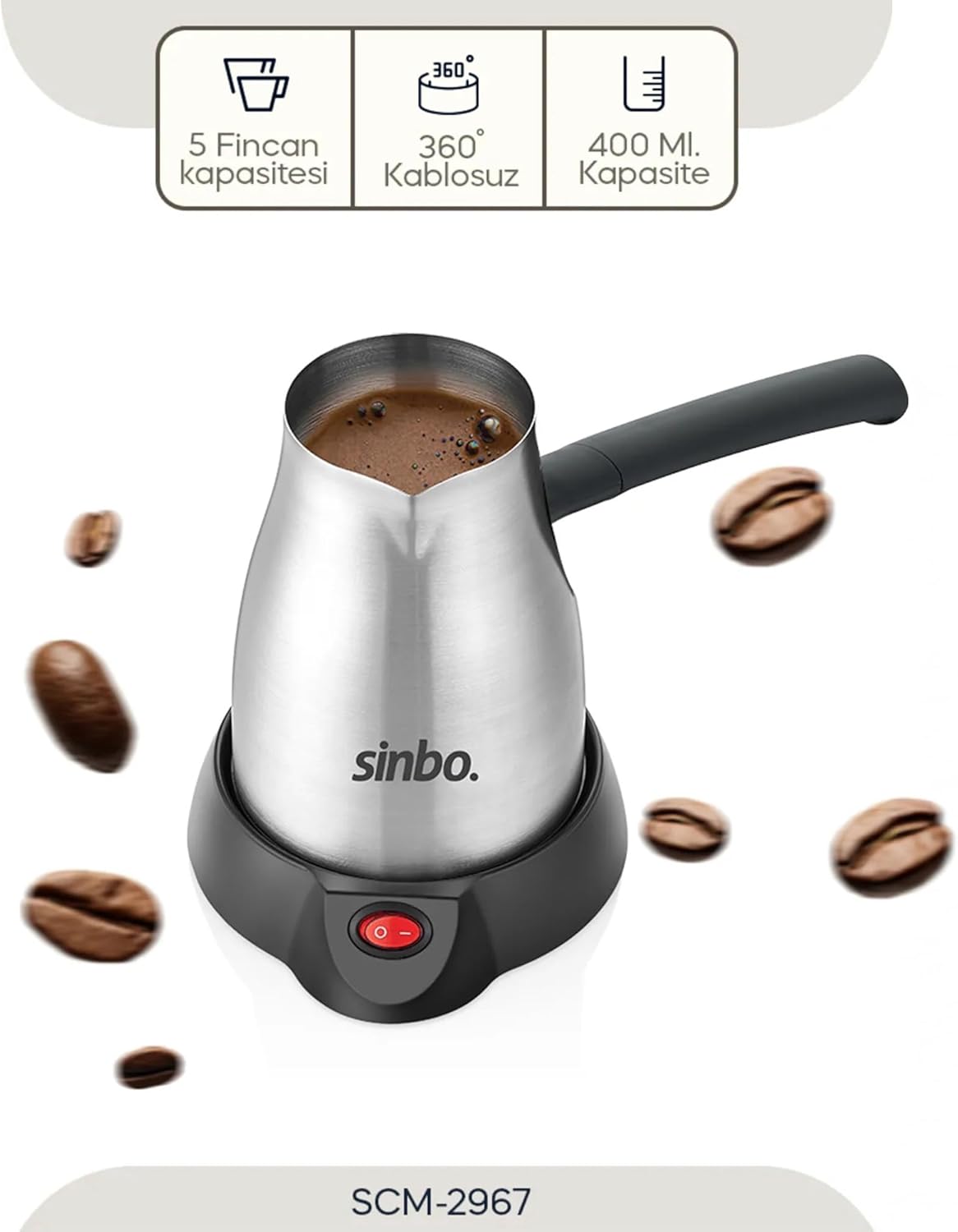 Sinbo SCM-2967 Inox Elek.Cezve