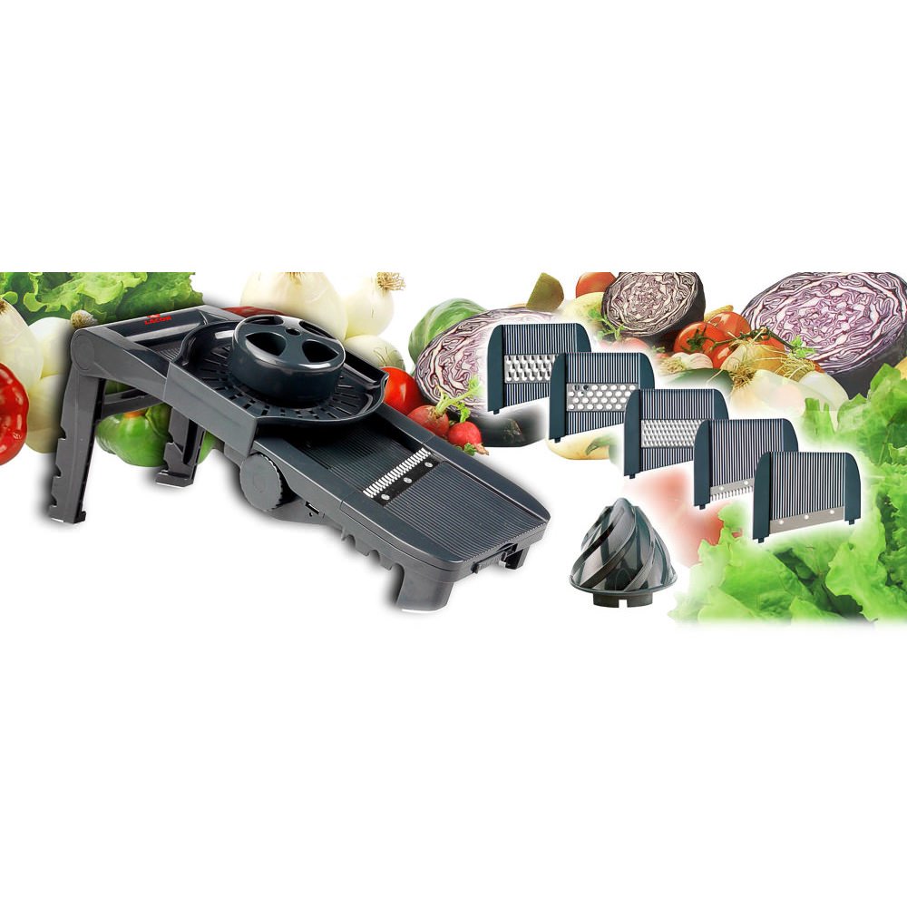 Lacor 60331 - Lacor - Mandoline en plastique à 5 lames et extracteur à