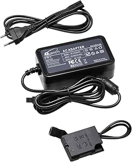 Glorich Kit de adaptador de energia CA de substituição EH-5 Plus EP-5A para Nikon Coolpix P7000, P7100, P7700, P7800, Df,D3100, D3200, D3300, D3400, D5100, D5200, D5300, D50, D50, D50, D50, D56000 Câmeras digitais, com chip de decodificação inteligente