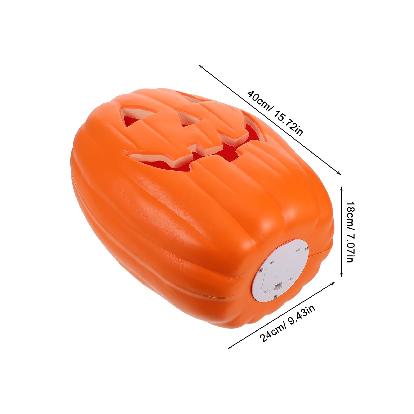 POPETPOP Calowa Świecąca Dynia LED Do Dekoracji Halloween Wodoodporna Figurka Świetlna Stół i Ogród Uniwersalna Ozdoba Imprezy Wewnątrz i Zewnątrz Sztuczna Świecąca Dynia
